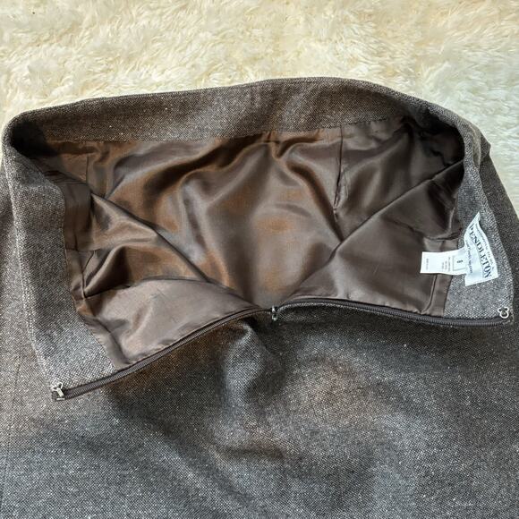 Pendleton Women's Charcoal Wool & Silk Knee Length Pencil Skirt sz 8 Made In USA - Picture 4 of 6